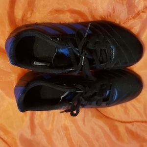 adidas Goletto VII Firm Ground Soccer Cleats Black Blue FV2894 Kids Size 3